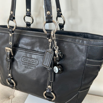 Coach Black Leather East-West Shoulder Bag D0882-F12343