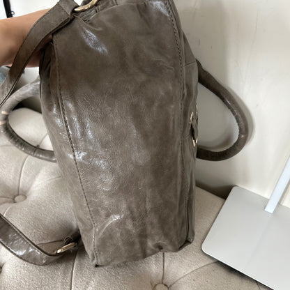 Guess Grey Laced Leather Handbag Shoulder Bag