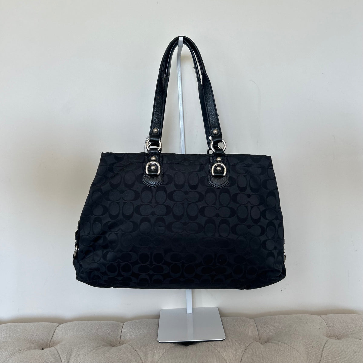 Coach Ashley Black Monogram Shoulder Bag K1060-F15510