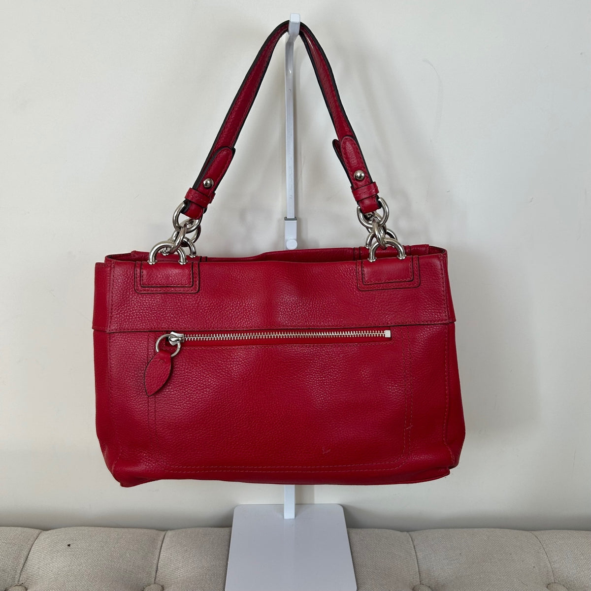 Coach Red Pebbled Leather Penelope Shoulder Bag H1169-F16531