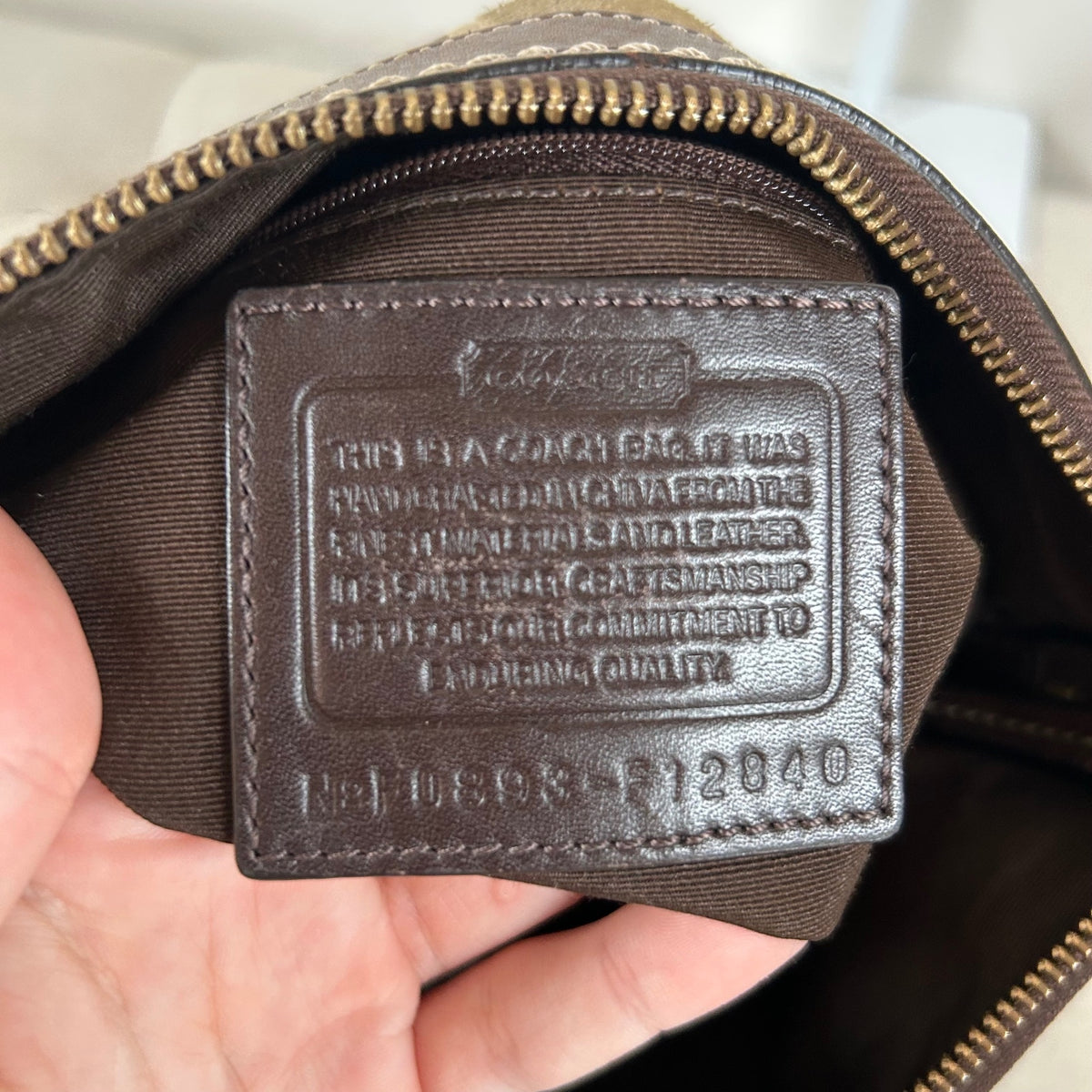 Coach Brown Patchwork Crossbody Convertible Shoulder Bag F0893-F12840