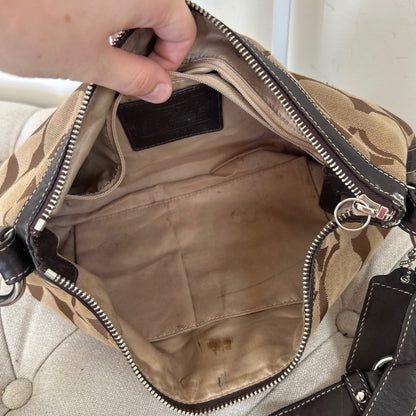Coach Brown Monogram Convertible Shoulder Bag K1275-F19731