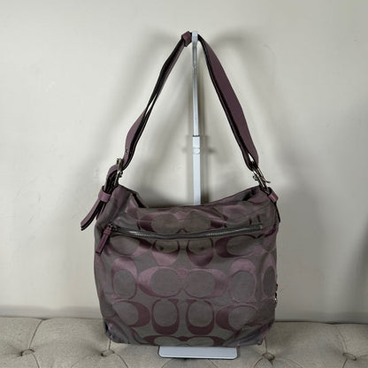 Coach Purple Convertible Monogram Shoulder Bag F1281-F15067