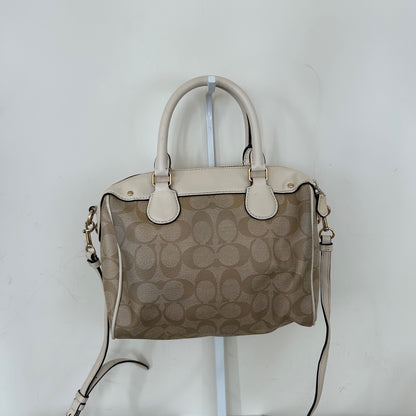 Coach Rowan Beige Mini Shoulder Bag Handbag Purse Gold Hardware H1780-F58312