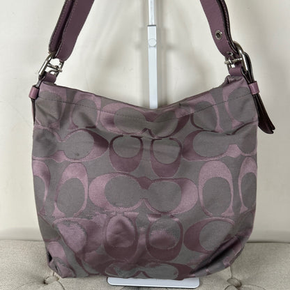 Coach Purple Convertible Monogram Shoulder Bag F1281-F15067