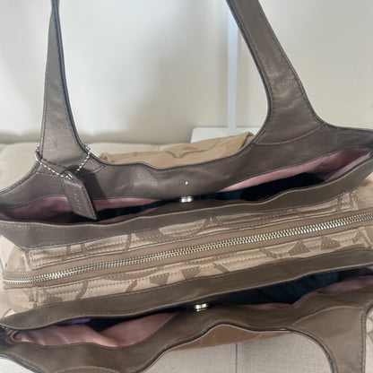 Coach Brown Monogram Lexi 3 Compartment Shoulder Bag L1120-F18828