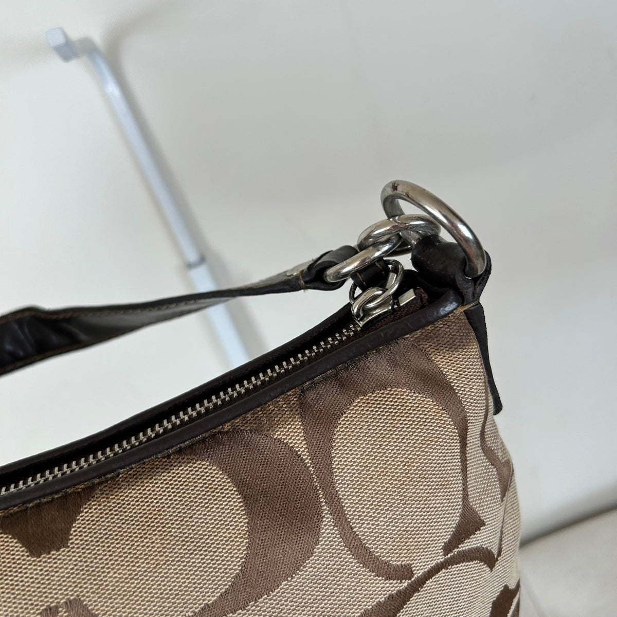 Coach Brown Monogram Stripe Mini Shoulder Bag H1176-F17439