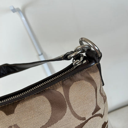 Coach Brown Monogram Stripe Mini Shoulder Bag H1176-F17439