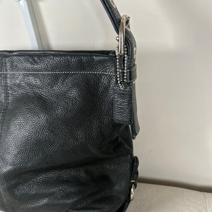 Coach Black Pebbled Leather Shoulder Bag A1376-F15064
