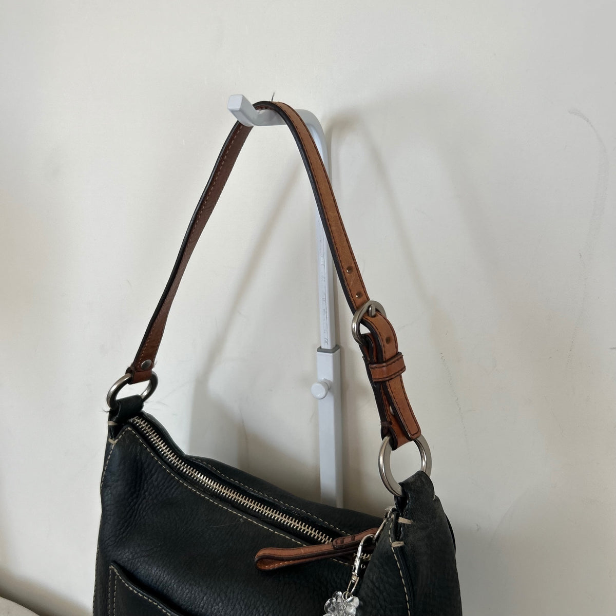 Coach Black Pebbled Leather Medium Mini Shoulder Bag C0782-F10890