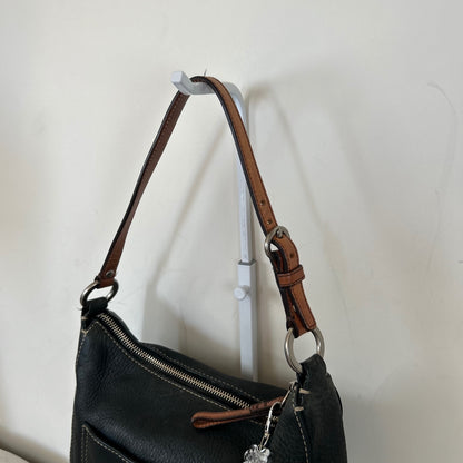 Coach Black Pebbled Leather Medium Mini Shoulder Bag C0782-F10890