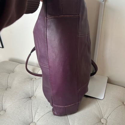 Coach Ashley Purple Leather Shoulder Bag G1269-F19425