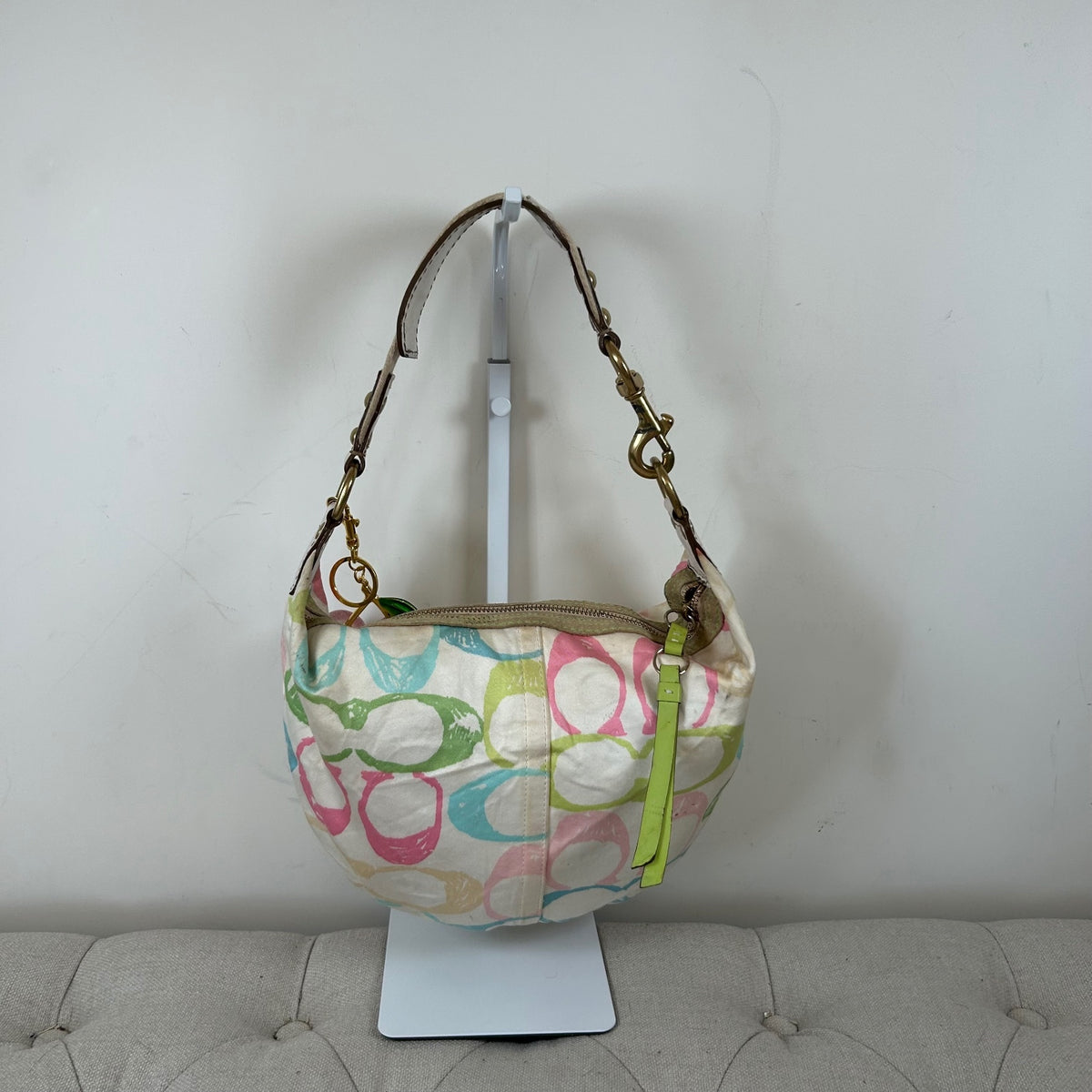 Coach Pastel Scribble Hobo Slouchy Shoulder Bag M05J-132