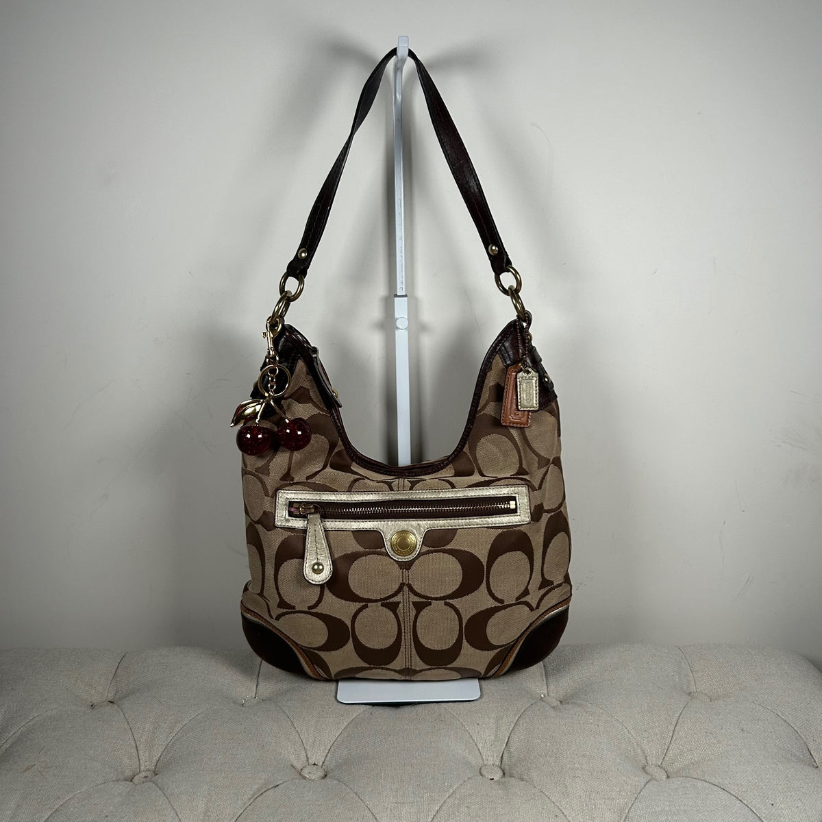 Coach Brown Monogram Medium Ergo Shoulder Bag E1071-F15179