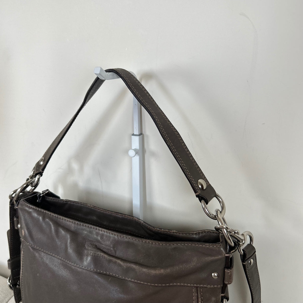 Coach Zoe Brown Leather Hobo Slouchy Convertible Shoulder Bag G1020-F14707