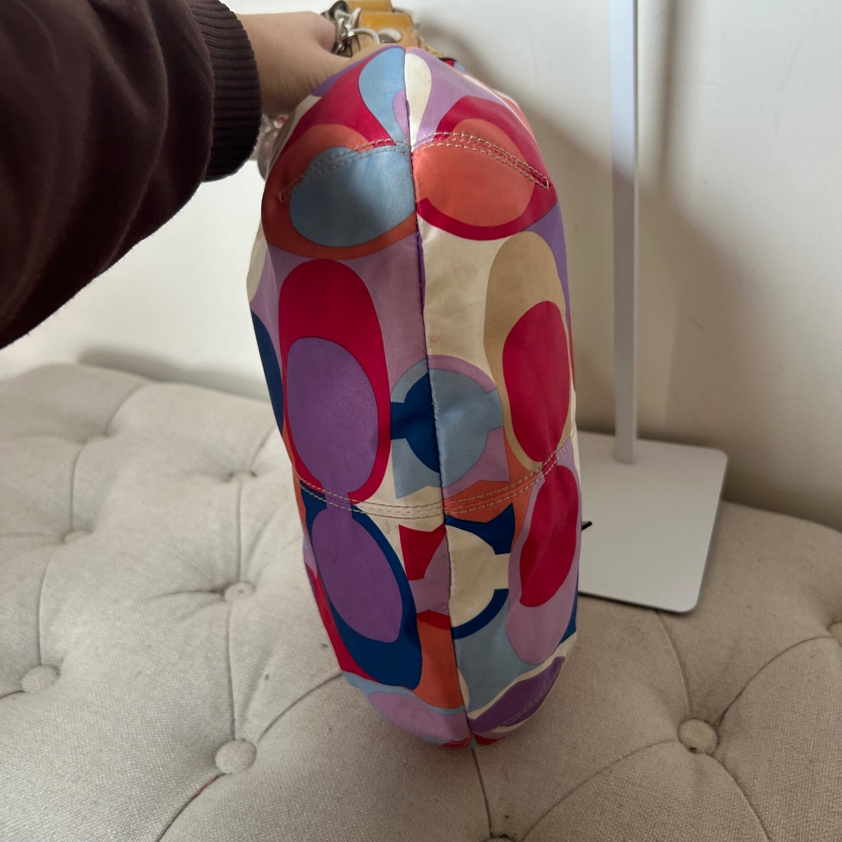 Coach Multicolour Sateen Hobo Half Moon Shoulder Bag A1073-F13796