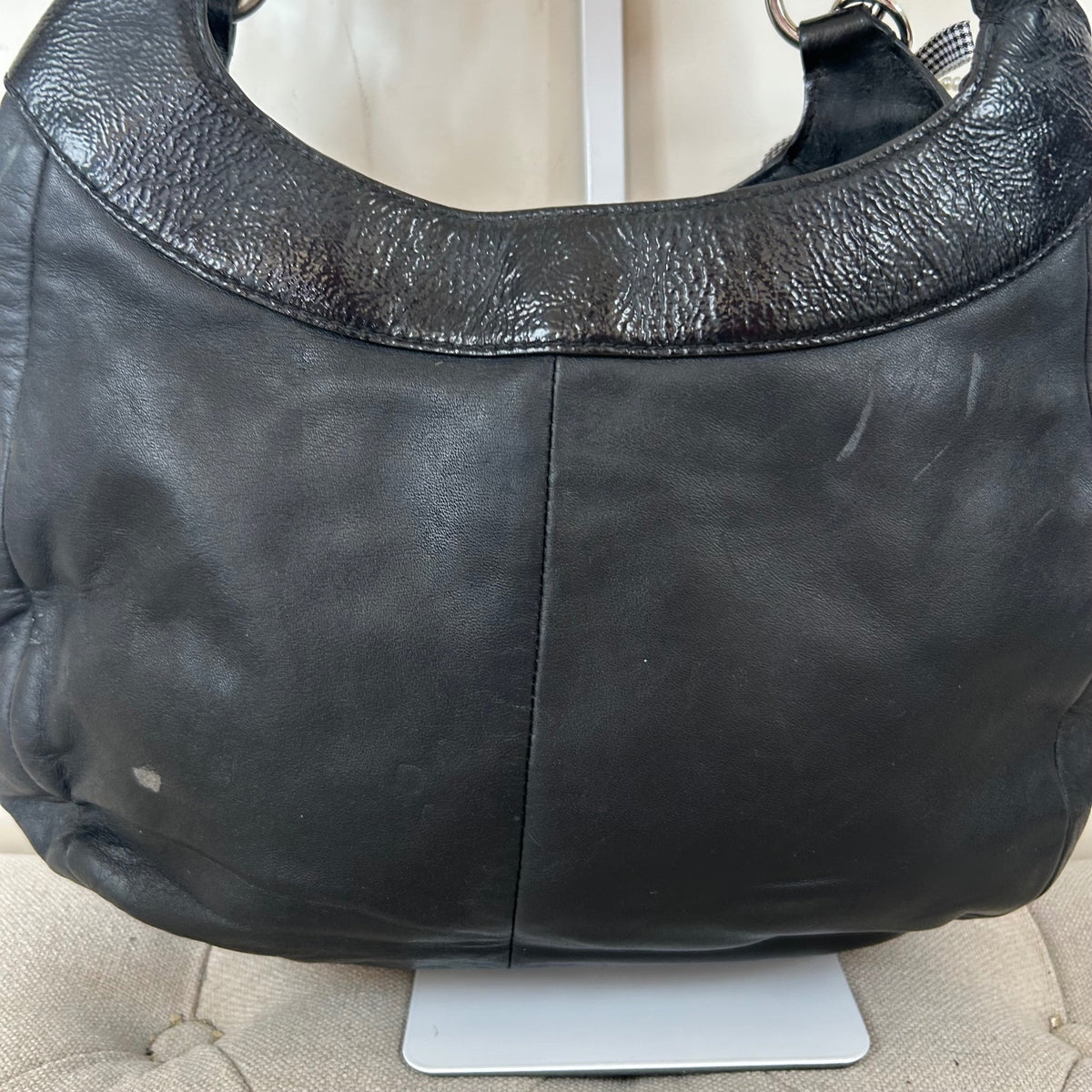 Coach Black Leather 3 Compartment Shoulder Bag E1293-F19453