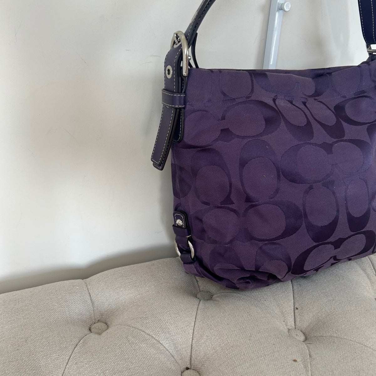 Coach Purple Monogram Crossbody Shoulder Bag G1059-F15067