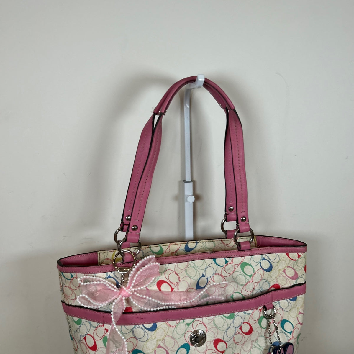 Coach Colourful Leather Tote Shoulder Bag with Charms M1978-F16874