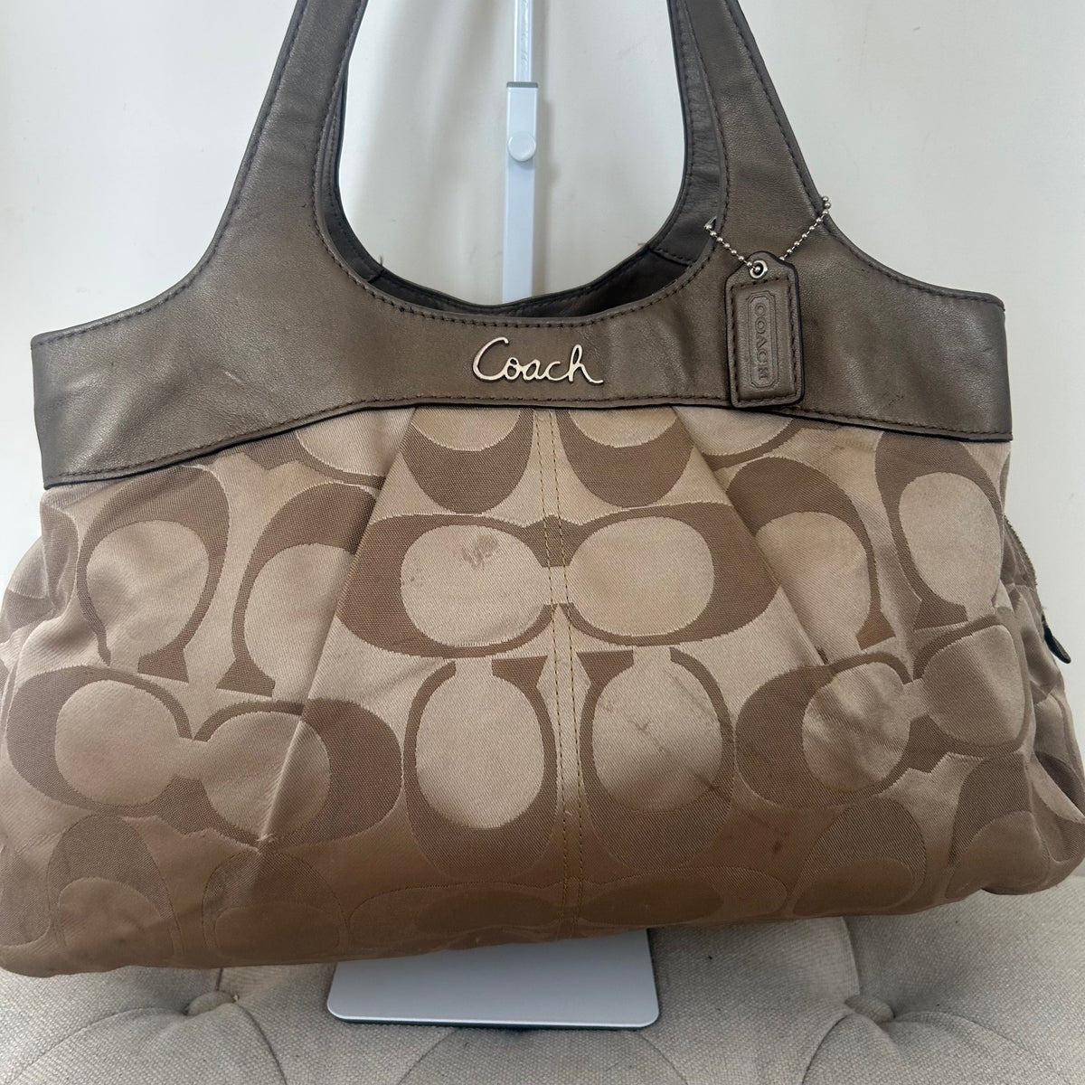 Coach Brown Monogram Lexi 3 Compartment Shoulder Bag L1120-F18828