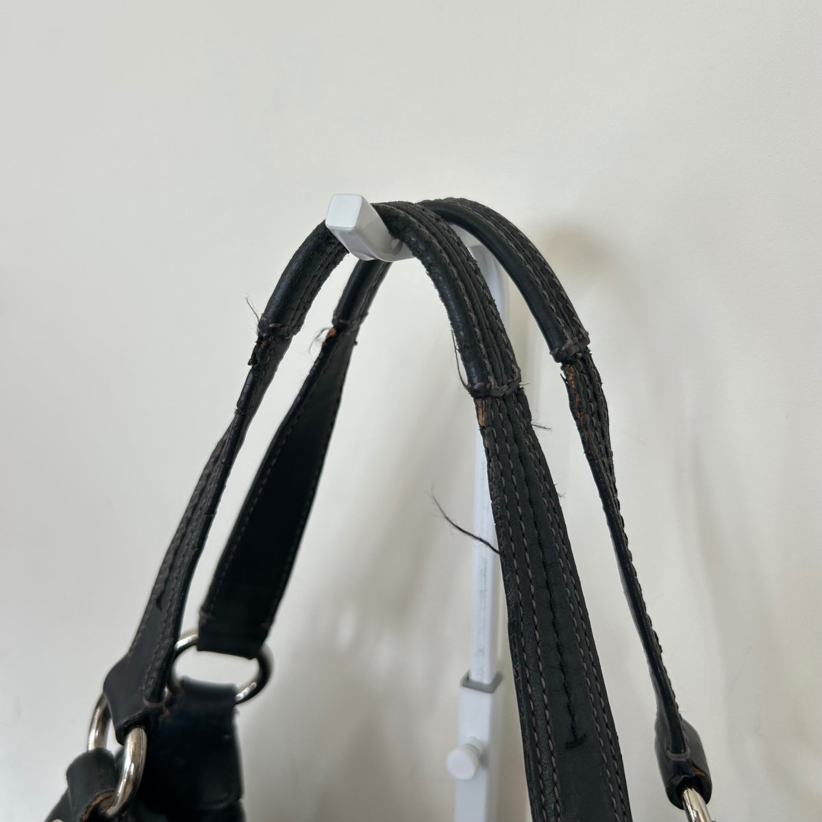 Coach Soho Black Leather Buckle 3 Compartment Slouchy Shoulder Bag B1294-F17092