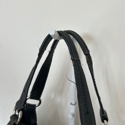 Coach Soho Black Leather Buckle 3 Compartment Slouchy Shoulder Bag B1294-F17092