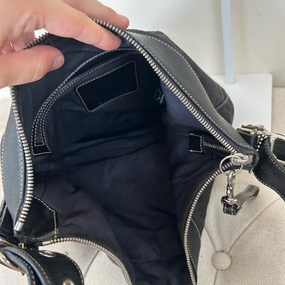 Coach Black Monogram Bucket Shoulder Bag H3K-6346