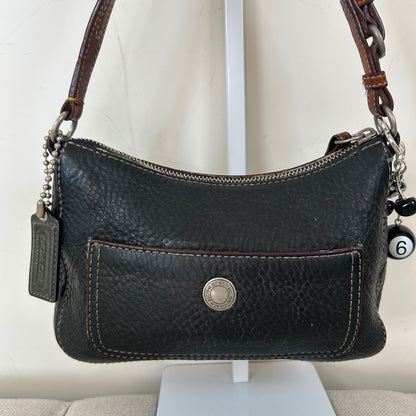 Coach Black Pebbled Leather Mini Shoulder Bag C05S-8E96
