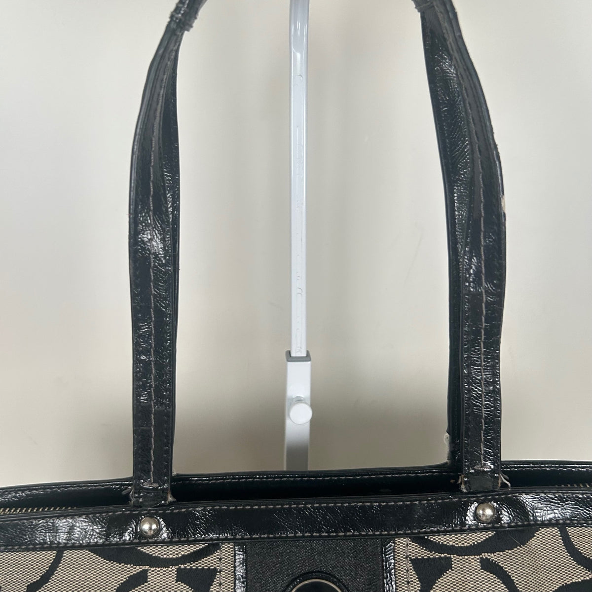 Coach Black Signature Monogram Stripe Tote Bag D1380-F21950