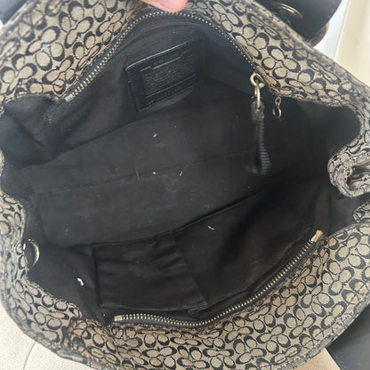 Coach Black Monogram Soho Tote Shoulder Bag M0778-F10927