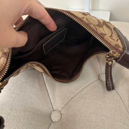 Coach Brown Monogram Hobo Shoulder Bag H0768-11371