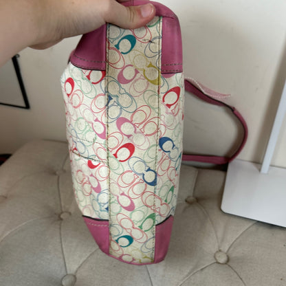 Coach Colourful Leather Tote Shoulder Bag with Charms M1978-F16874