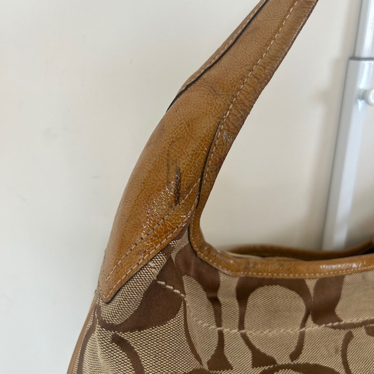 Coach Brown Monogram Ergo Gold Turnlock Shoulder Bag K0785-11601