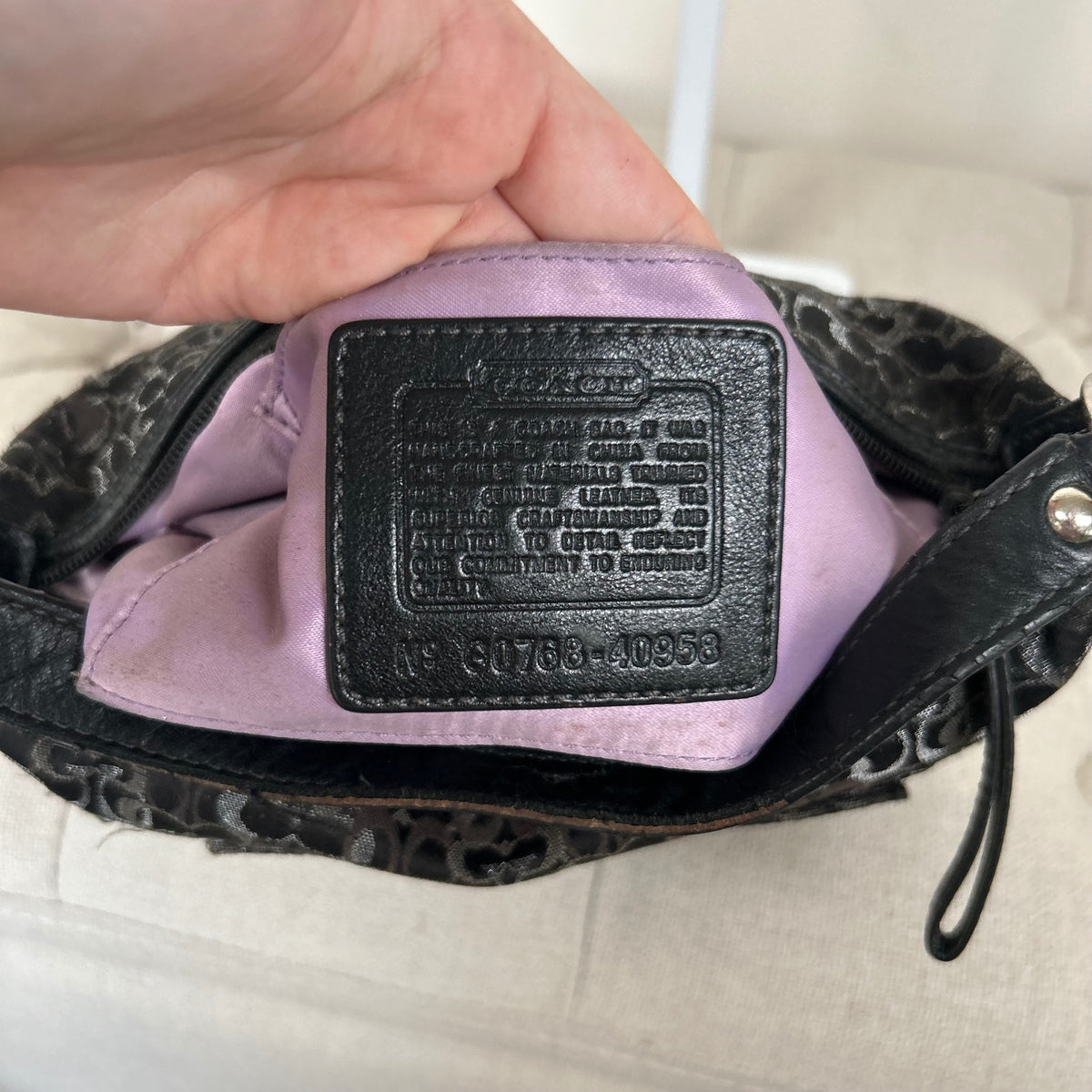 Coach Black Optic Mini Monogram Shoulder Bag G0768-40958