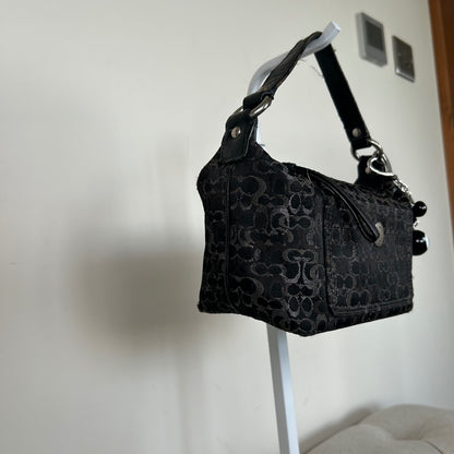 Coach Black Optic Mini Monogram Shoulder Bag G0768-40958