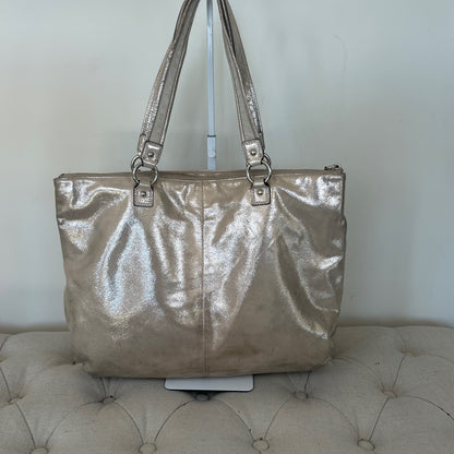 Coach Silver Glitter Poppy Shoulder Bag H1281-F20441