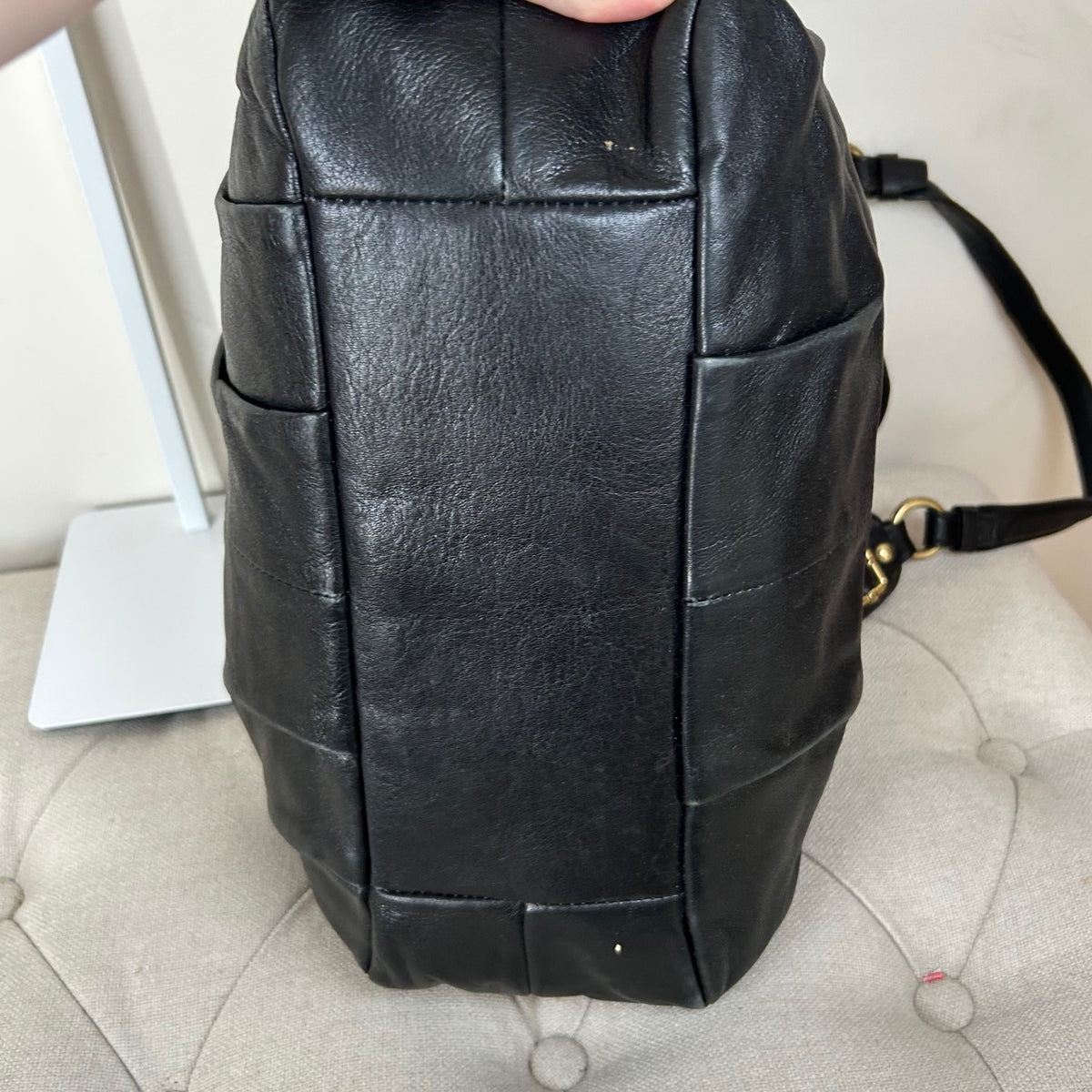 Coach Maggie Black Leather 3 Compartment Shoulder Bag B1168-16503