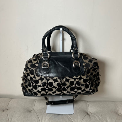 Coach Ashley Black Signature Monogram Convertible Shoulder Bag M1182-F15443
