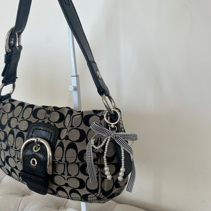 Coach Black Monogram Soho Buckle Shoulder Bag K0867-F13113
