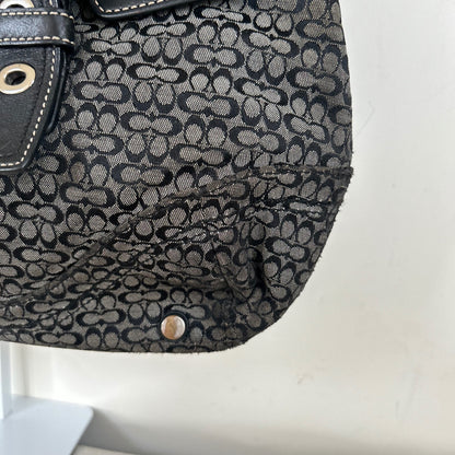 Coach Black Monogram Soho Satchel Shoulder Bag E0894-F12312