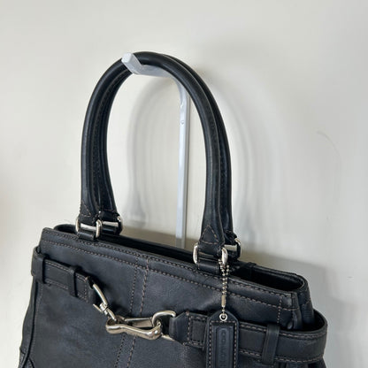 Coach Black Leather Hampton Handbag E0793-F11199