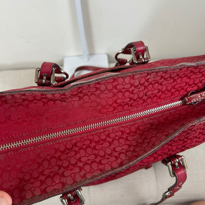 Coach Red Monogram East-West Shoulder Tote Bag H0851-F12345