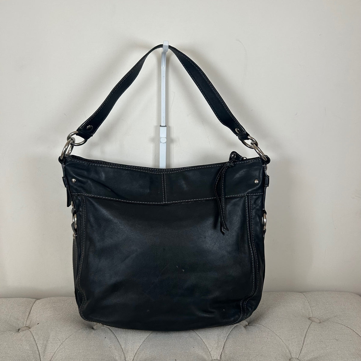 Coach Zoe Black Leather Shoulder Bag F1032-F14706