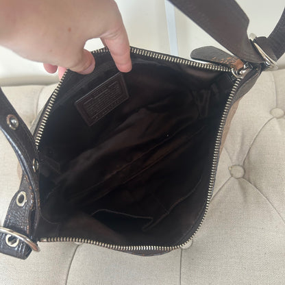 Coach Brown Monogram Crossbody Shoulder Bag C1120-F15511