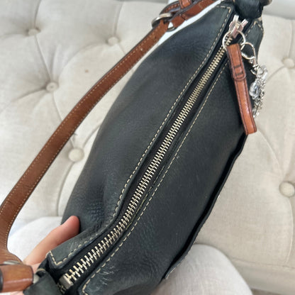 Coach Black Pebbled Leather Medium Mini Shoulder Bag C0782-F10890