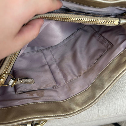 Coach Beige Monogram C 2 Compartment Shoulder Bag J1093-16475