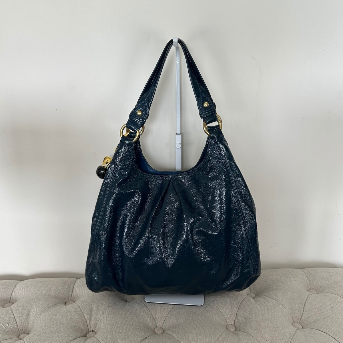 Coach Blue Patent 3 Compartment Shoulder Bag C0982-13900