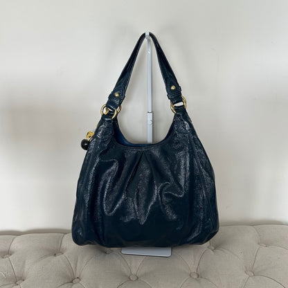 Coach Blue Patent 3 Compartment Shoulder Bag C0982-13900