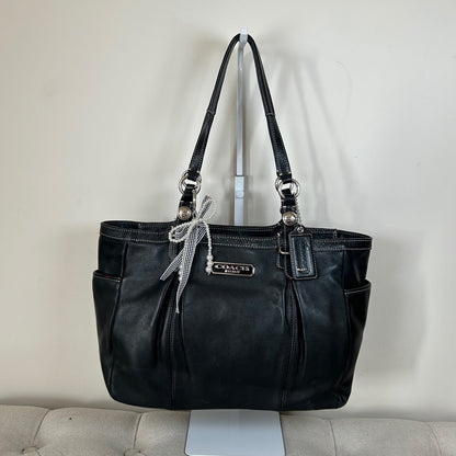 Coach Black Leather East-West Shoulder Bag J1082-F16565