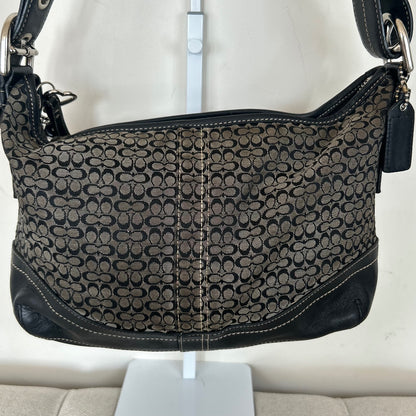 Coach Black Monogram Convertible Shoulder Bag K0726-F10945